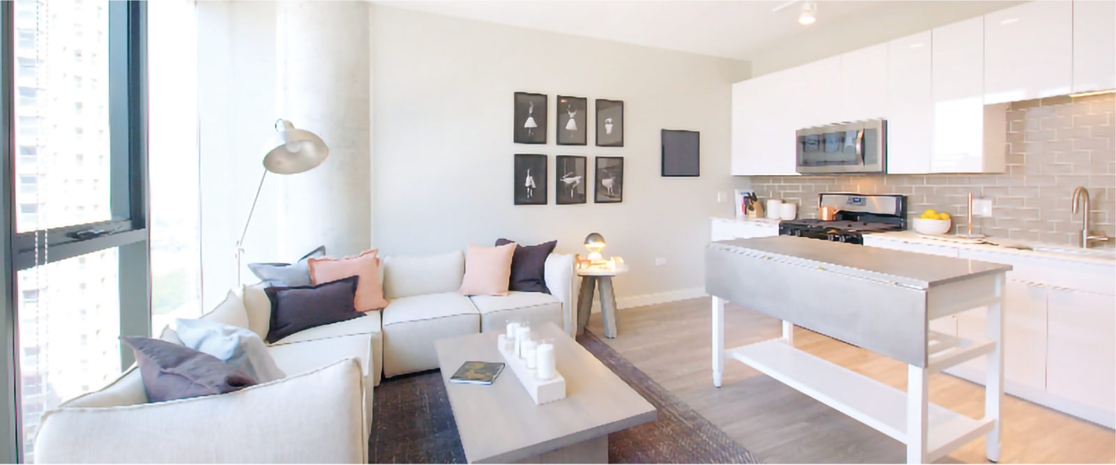 Open Concept Kitchen and Living Area