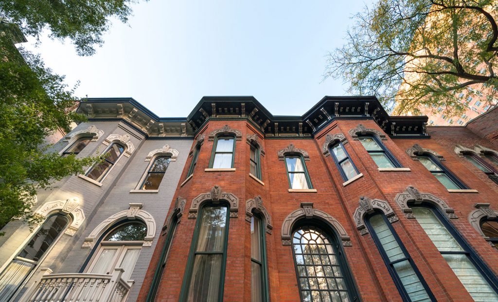 Red brick residential home